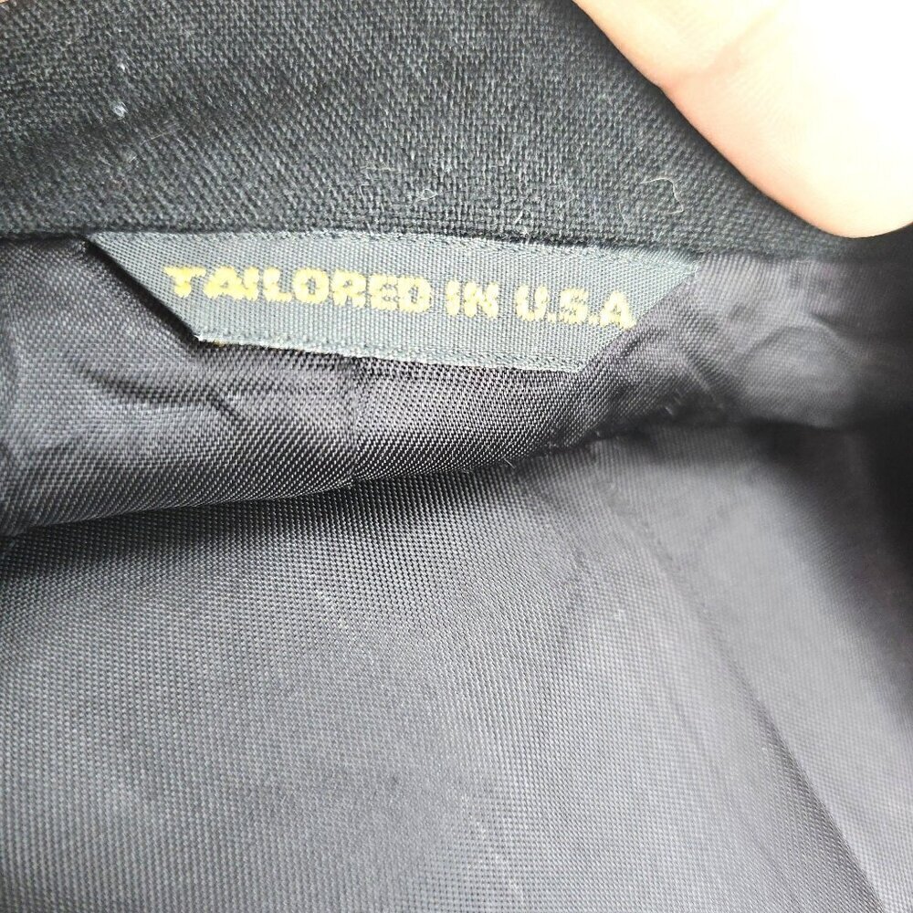 Austin ReedJacobsons Double Breasted Gold Button Wool Black Blazer Men Size 40R - Picture 11 of 12